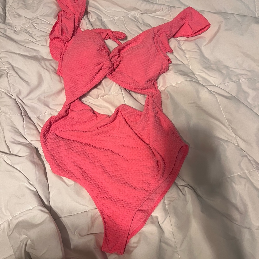 Maternity Pink One Piece Swimsuit